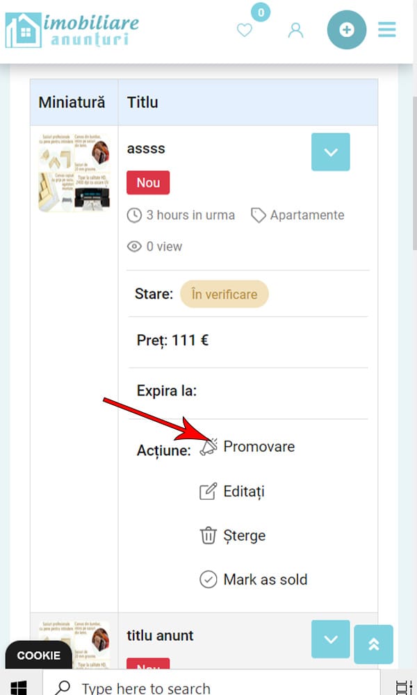 cum promovez anunt
